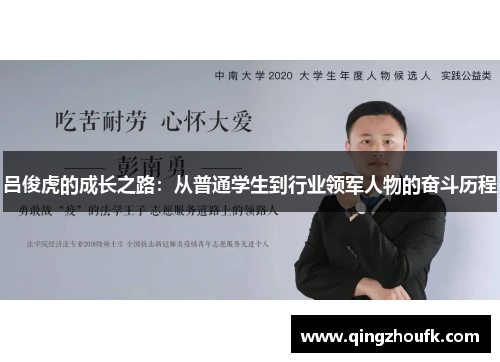 吕俊虎的成长之路：从普通学生到行业领军人物的奋斗历程